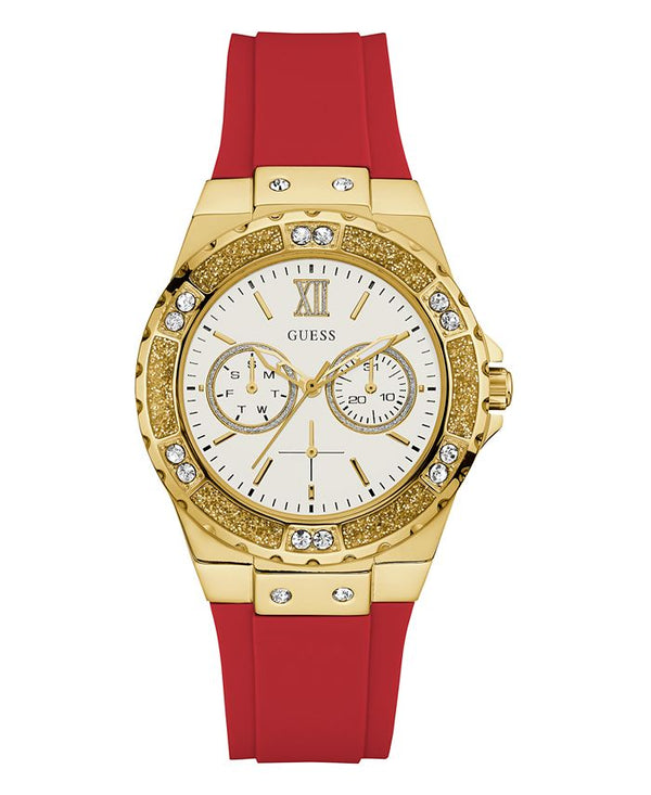 GUESS GOLD TONE CASE RED SILICONE Men's Watch  GW0431L1 - Watches of New Zealand