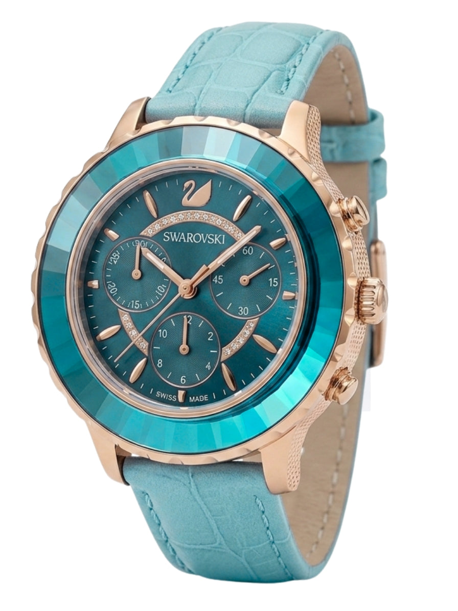 Swarovski Octea Lux Chrono Chronograph Quartz Blue Dial Women's Watch 5580600