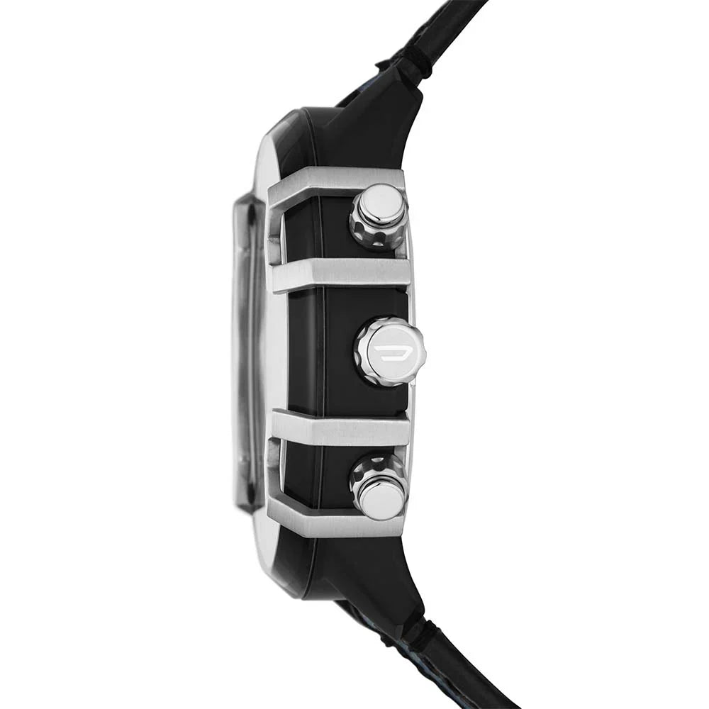 Diesel Griffed Chronograph Denim and Leather Men's Watch - DZ4572