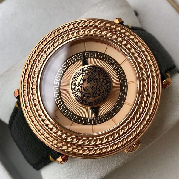Versace V-Metal Icon Rose Gold Men's Watch VQL020015 - Watches of New Zealand #2