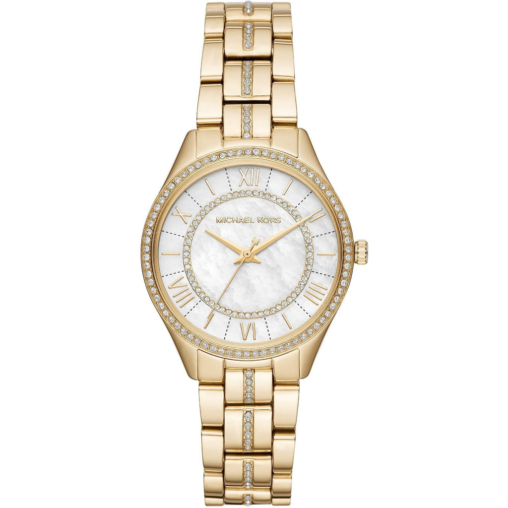 Michael Kors Lauryn White MOP Dial Gold Women's Watch - MK3899