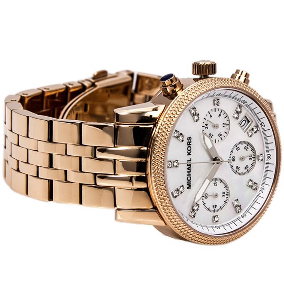 Michael Kors Chronograph Rose Gold Ladies Watch MK5026 - Watches of New Zealand #3