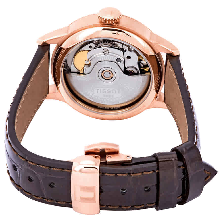 Tissot Chemin Des Tourelles Bronze Dial Brown Leather Strap Women's Watch - T099.207.36.448.00