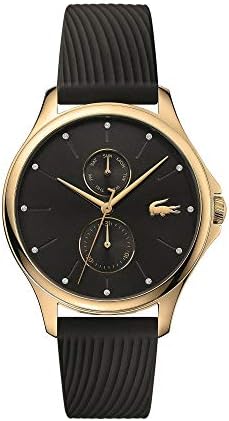 Black Lacoste Gold Plated Stainless Steel Fashion Analogue Quartz Watch - 2001052