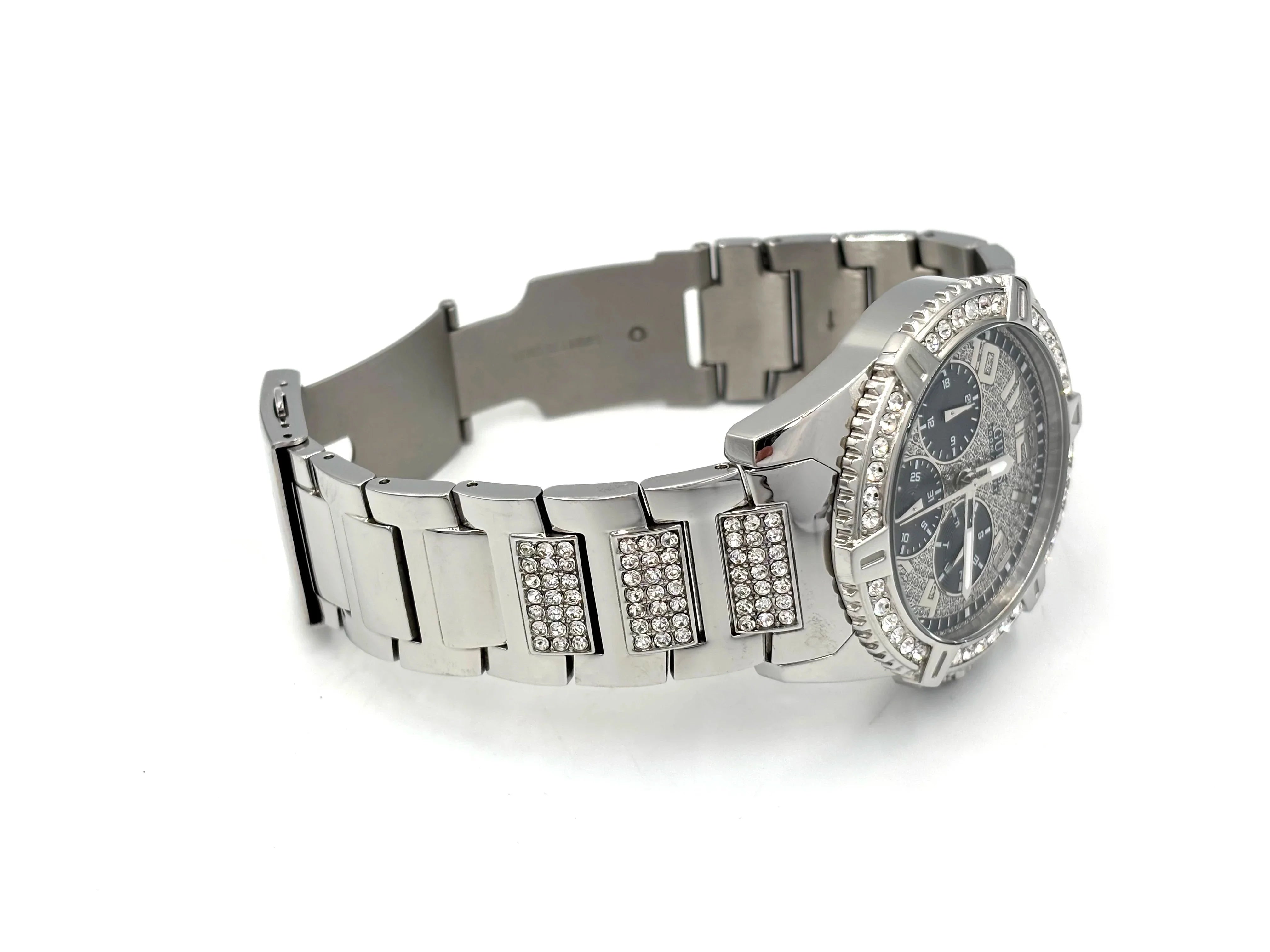 Guess Frontier MultiFunction Dimond Silver 48mm Blue Men's Watch - GW0351G2