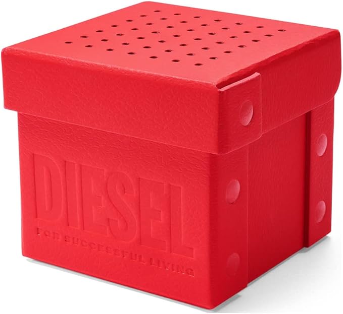 Diesel Griffed chronograph red Leather watch - DZ4594