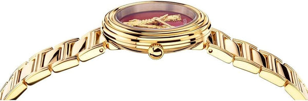 Versace Virtus Gold Mini Red Dial Women's Watch VET300321 - Watches of New Zealand #2