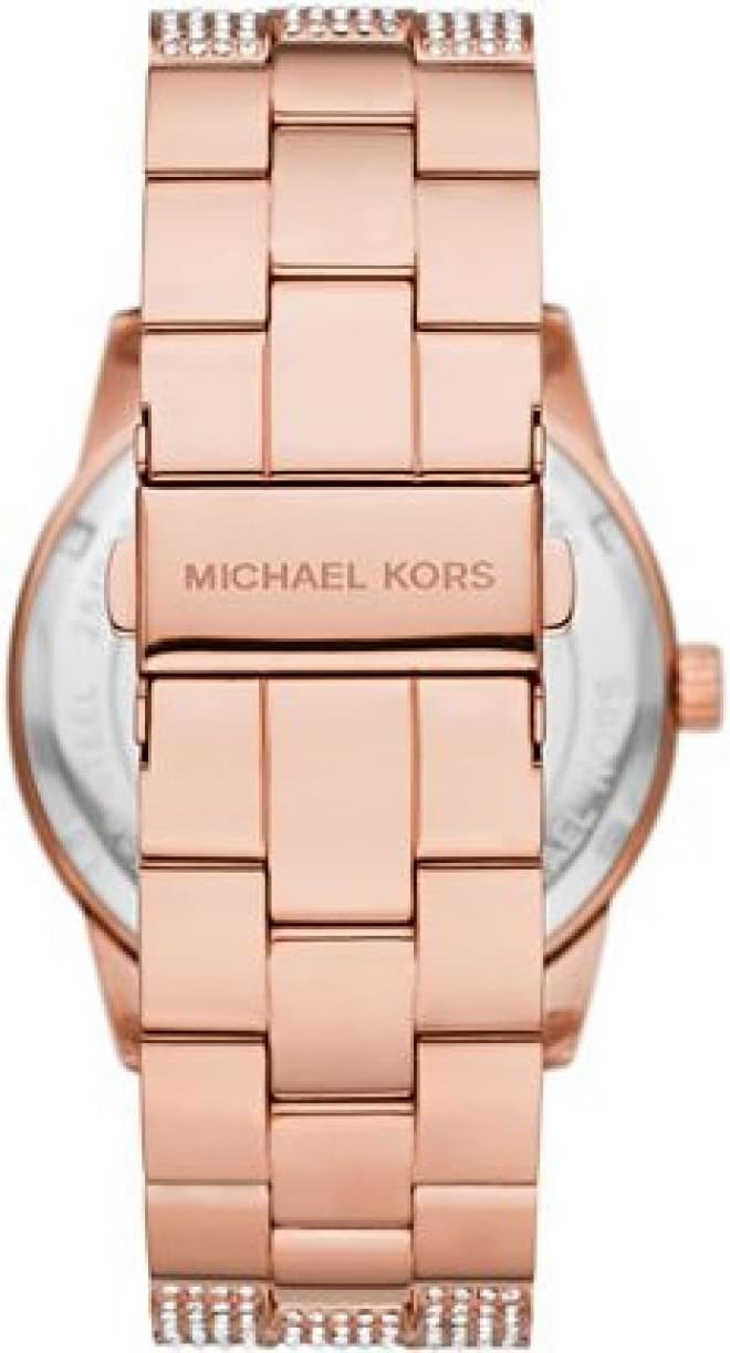 Michael Kors Bradshaw Quartz Crystal Rose Gold Dial Ladies Watch MK6933
