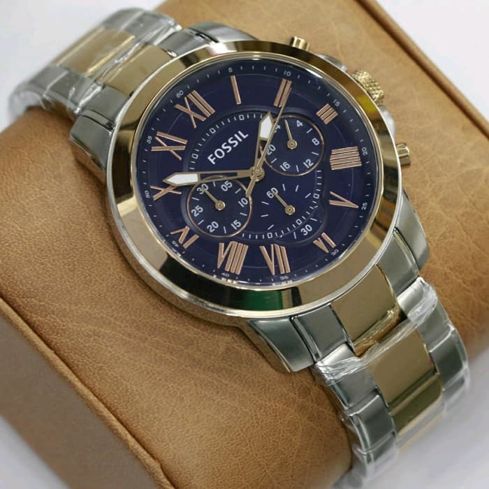 Fossil Grant Chronograph Blue Dial Two-tone Men's Watch FS5024 - Watches of New Zealand #5