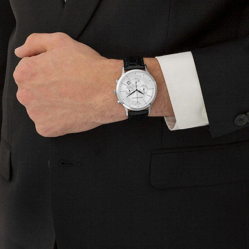 Emporio Armani Classic Chronograph Silver Dial Men's Watch AR2432 - Watches of New Zealand #5