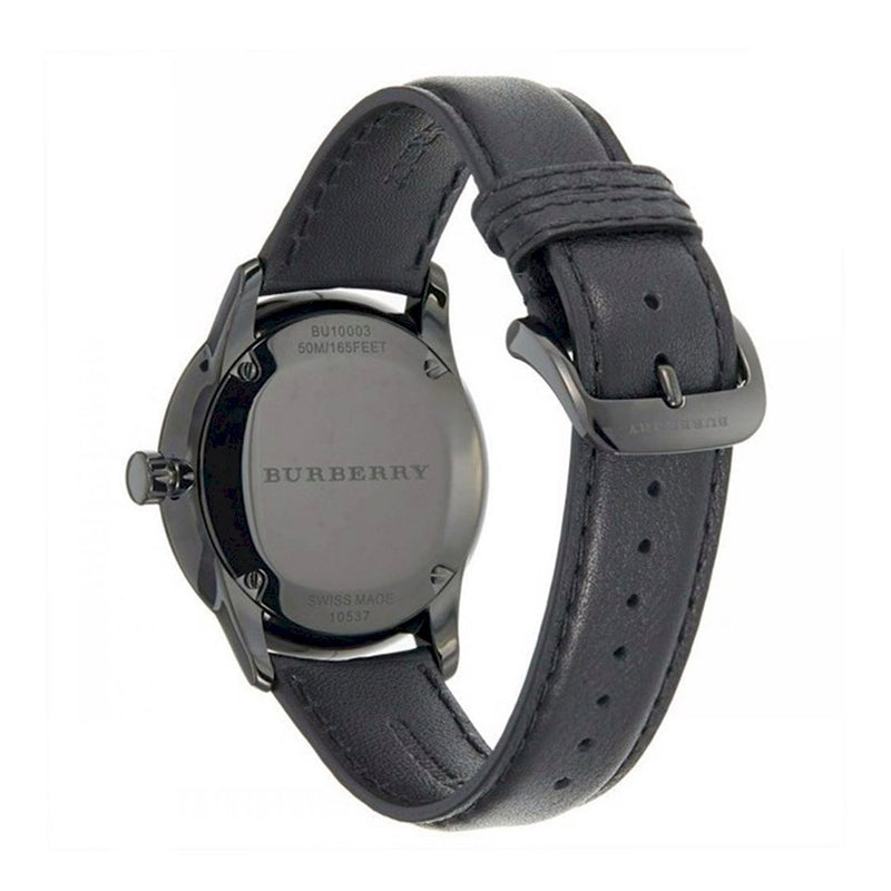 Burberry Men’s Swiss Made Leather Strap Black Dial Men's Watch BU10003 - Watches of New Zealand #3