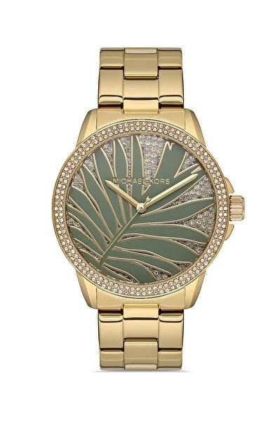 Michael Kors Palm Quartz Crystal White Dial Women's Watch - MKO1036