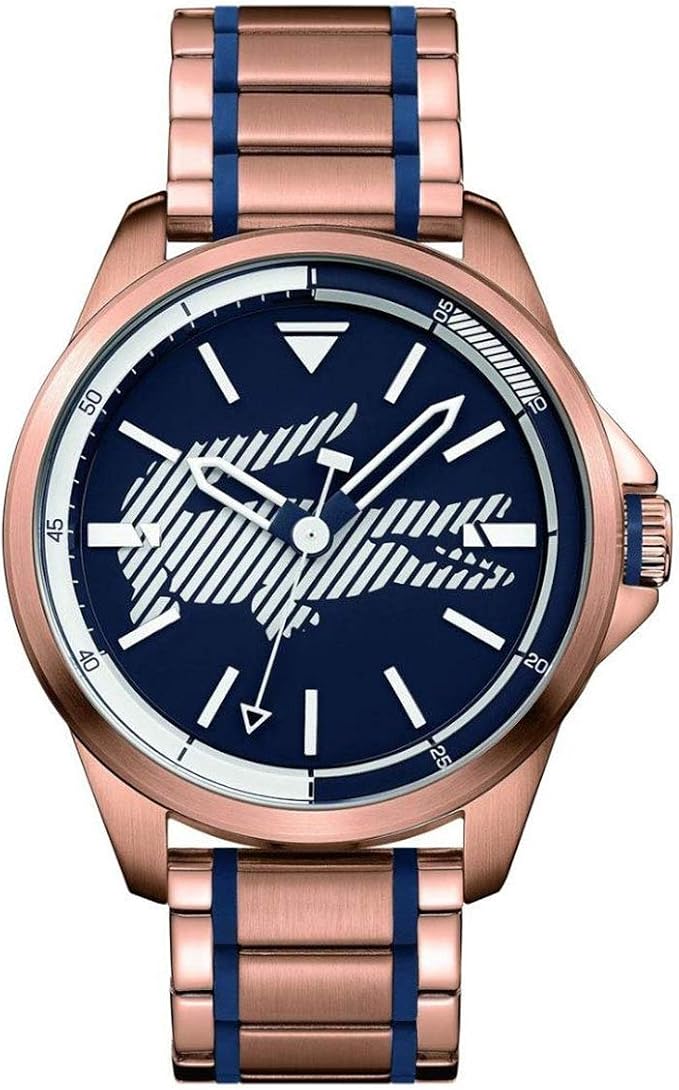 Lacoste Capbreton Rose Gold Stainless Steel Blue Dial Mens Watch 2010963