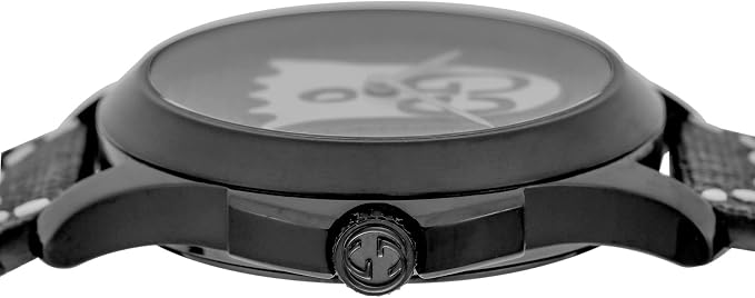 Gucci YA1264018 G-Timeless G-Timeless Black Dial Stainless Steel Sapphire Glass Quartz 38MM Swiss Watch - YA1264018