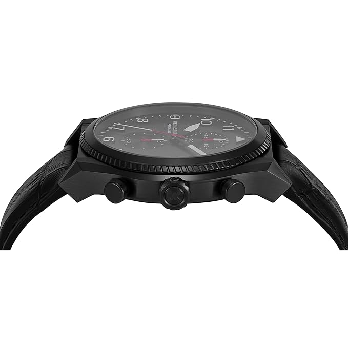 Michael Kors Panorama Chronograph Black Quartz Leather Watch MK9201