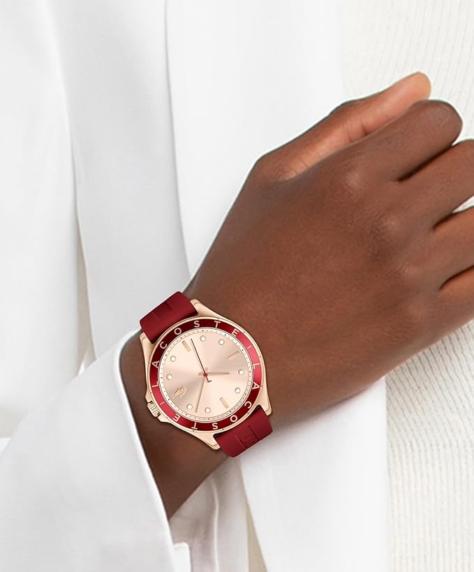 Lacoste Swing Quartz Rose Gold Round Dial Women's Watch - 2001266