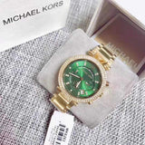 Michael Kors Parker Chronograph Green Dial Gold Ladies Watch MK6263 - Watches of New Zealand #3