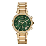 Michael Kors Parker Chronograph Green Dial Gold Ladies Watch  MK6263 - Watches of New Zealand
