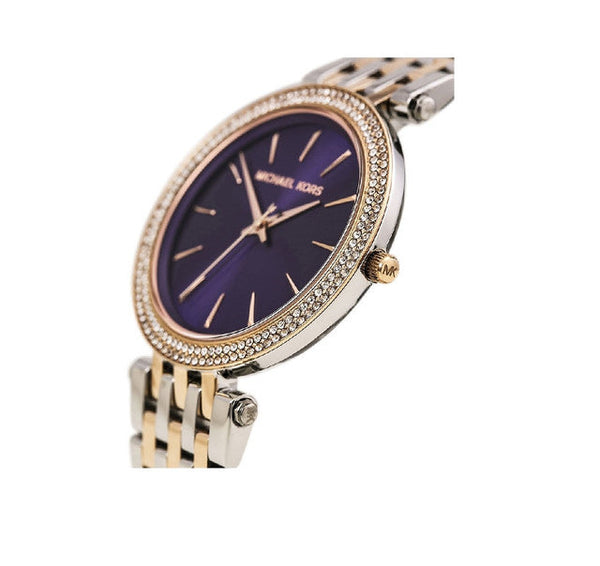 Michael Kors Two Tone Darci Purple Dial Women's Watch MK3353 - Watches of New Zealand #2
