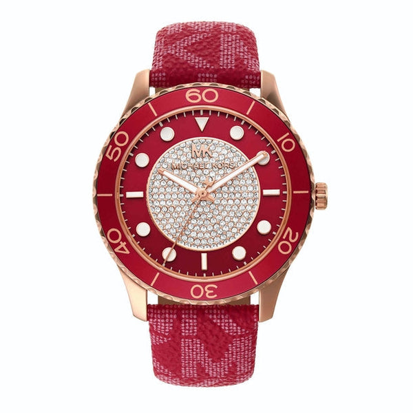 Michael Kors Runway Analogue Red Dial Women's Watch  MK7179 - Watches of New Zealand