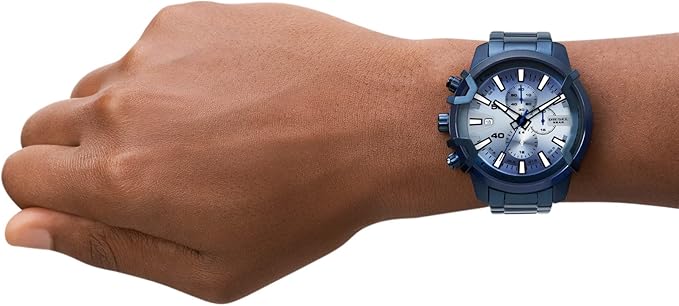 DIESEL Griffed Water-Resistant Chronograph Blue Men Watch-DZ4596