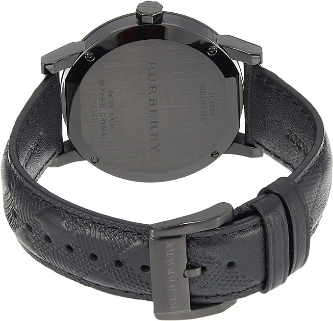 Burberry City Black Leather Strap Men's Watch BU9906 - Watches of New Zealand #2