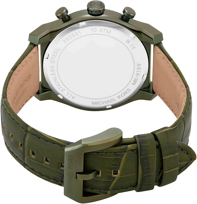 Michael Kors Panorama, Stainless Steel Watch for Men with Steel or Leather Band Men's Watch- MK9199
