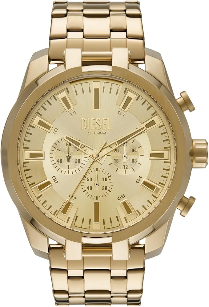 Diesel Split Chronograph Gold-Tone Stainless Steel Watch DZ4590