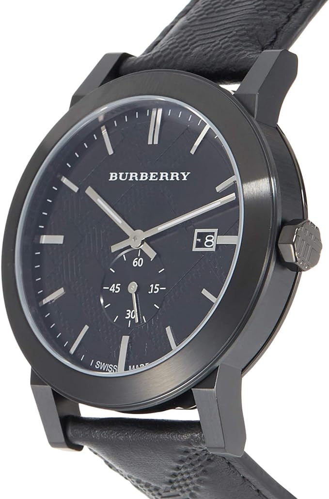 Burberry City Black Leather Strap Men's Watch BU9906 - Watches of New Zealand #3