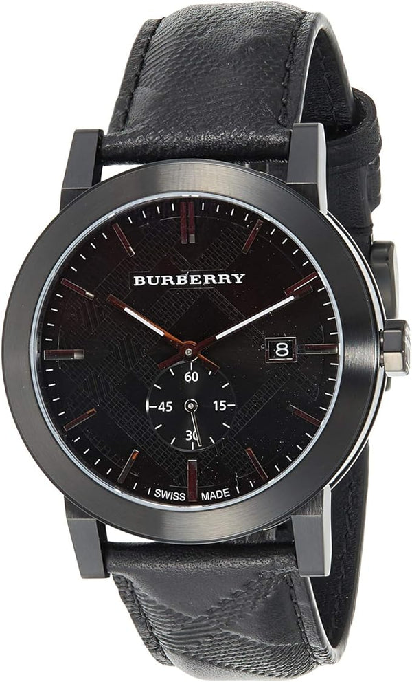 Burberry City Black Leather Strap Men's Watch  BU9906 - Watches of New Zealand