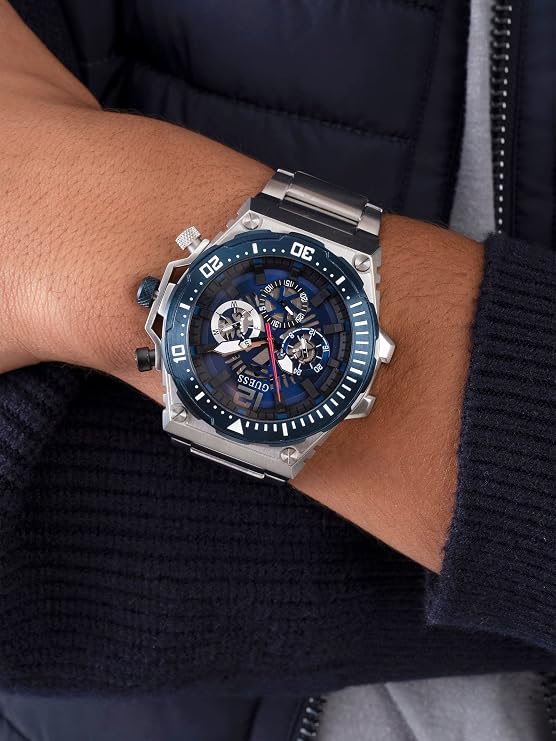 Guess Exposure Blue Dial Chronograph Mens Watch GW0324G1