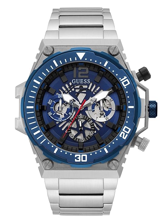 Guess Exposure Blue Dial Chronograph Mens Watch GW0324G1