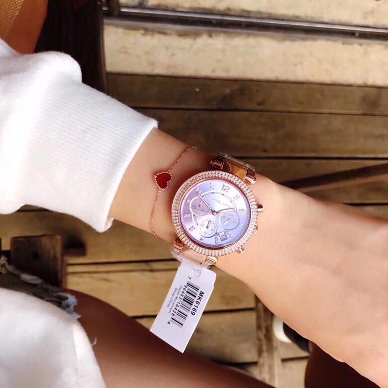 Michael Kors Parker Chronograph Purple Dial Rose Ladies Watch MK6169 - Watches of New Zealand #6