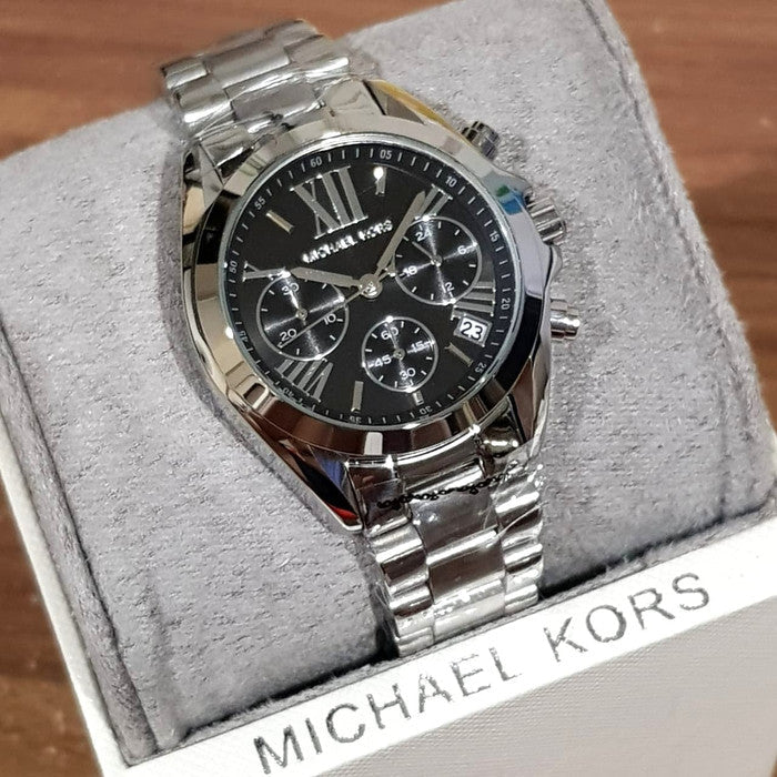 Michael Kors Bradshaw Chronograph Black Dial Silver Unisex Watch MK5705 - Watches of New Zealand #6