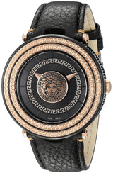 Versace V-Metal Icon Round Leather Strap Men's Watch  VQL030015 - Watches of New Zealand