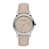 Burberry Women's Large Check Tan Leather Strap Women's Watch  BU9107 - Watches of New Zealand