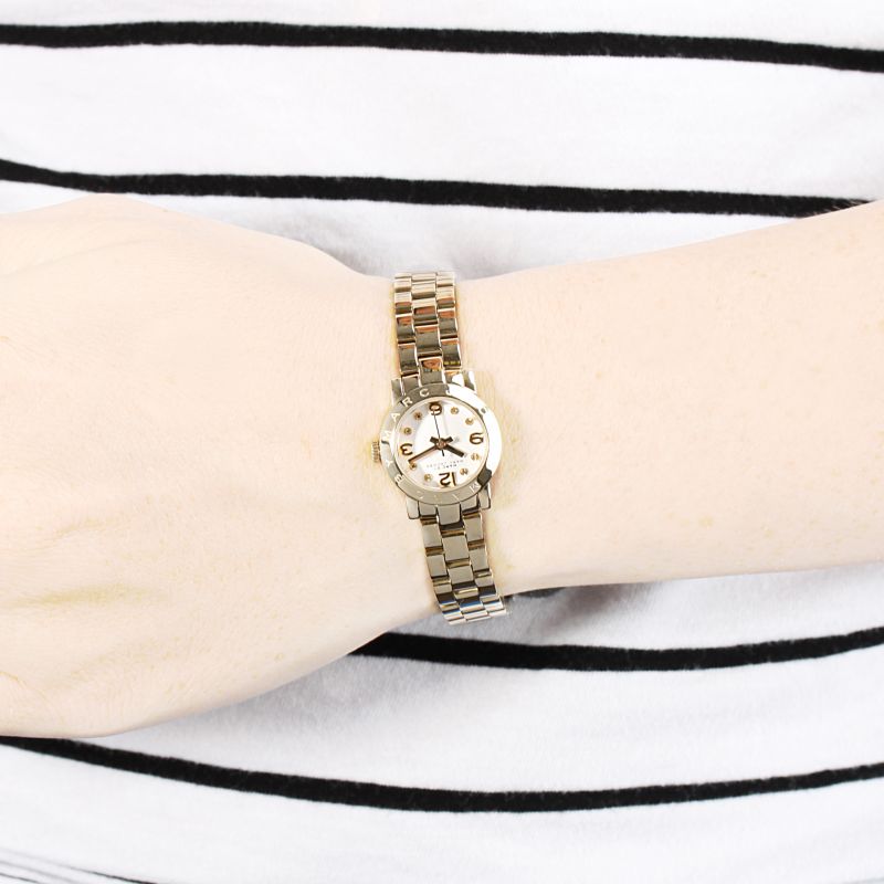 Marc By Marc Jacobs Amy Dinky White Dial Gold-tone Stainless Steel Ladies Watch MBM3226