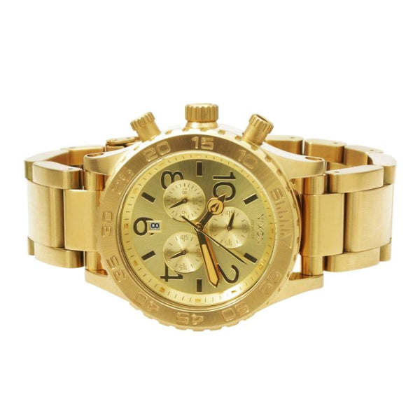 Nixon 42-20 Chrono Champagne Dial Gold Tone Men's Watch A037-502 - Watches of New Zealand #2