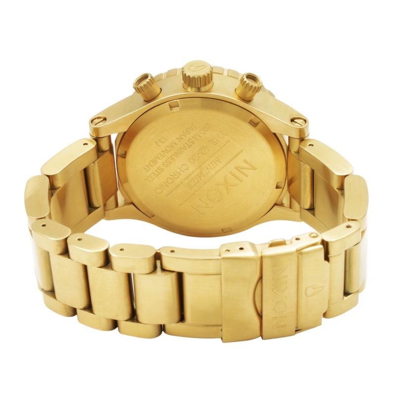 Nixon 42-20 Chrono Champagne Dial Gold Tone Men's Watch A037-502 - Watches of New Zealand #3
