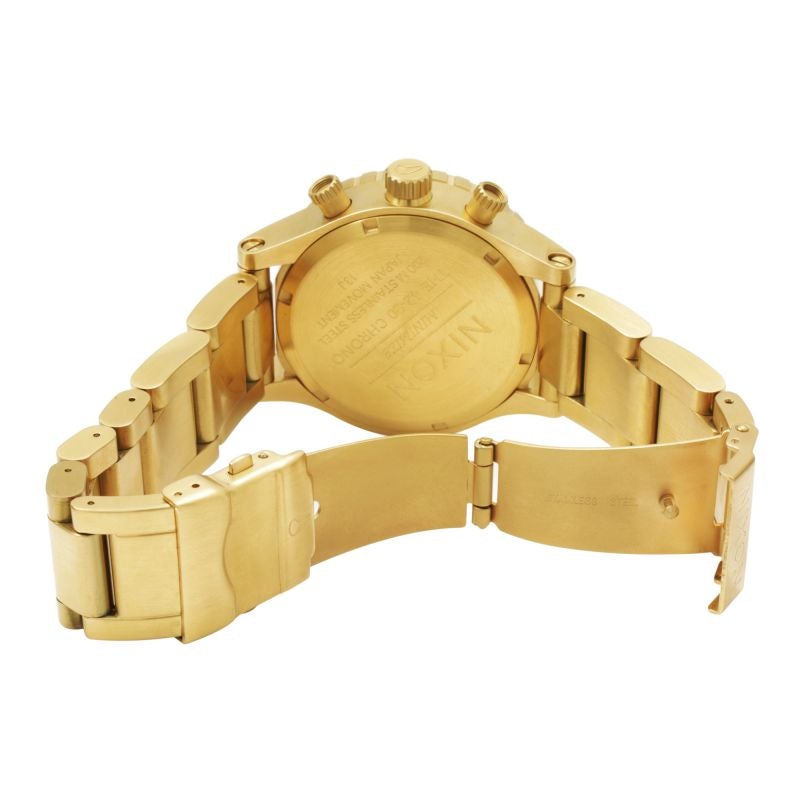 Nixon 42-20 Chrono Champagne Dial Gold Tone Men's Watch A037-502 - Watches of New Zealand #4