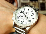 Nixon 51-30 Chronograph White Dial Stainless Steel Men's Watch A083-100 - Watches of New Zealand #4