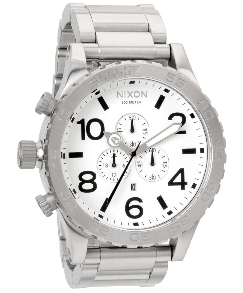 Nixon 51-30 Chronograph White Dial Stainless Steel Men's Watch  A083-100 - Watches of New Zealand