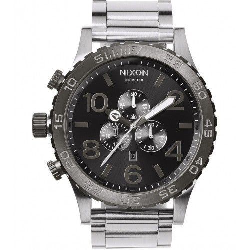 Nixon 51-30 Chrono Silver Gunmetal Men's Watch A083-1762 - Watches of New Zealand #3