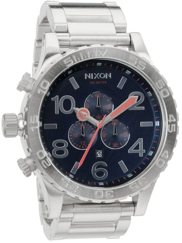 Nixon 51-30 Navy Blue Silver Men's Watch  A083-307 - Watches of New Zealand