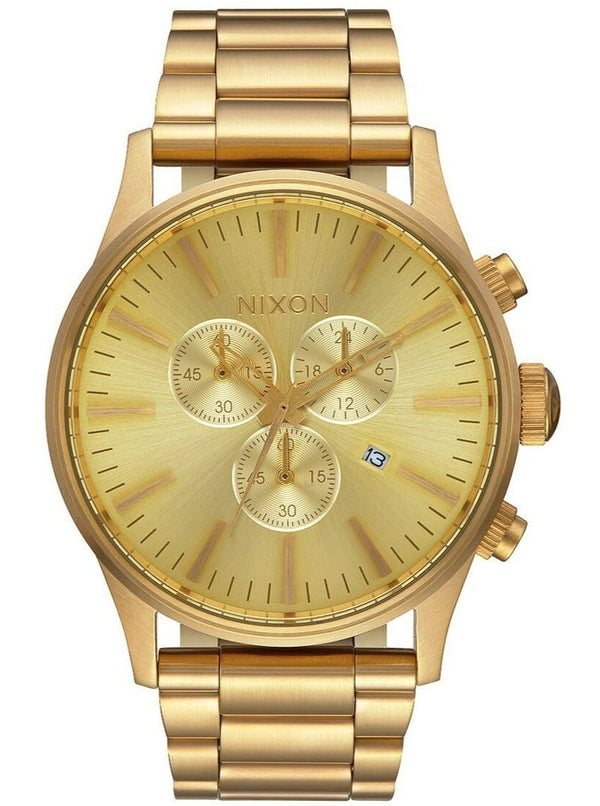 Nixon Sentry Chrono Gold Men's Watch  A386-502 - Watches of New Zealand