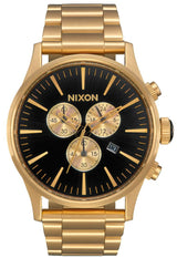 Nixon Sentry Chrono All Gold & Black Men's Watch Men's Watch  A386-510 - Watches of New Zealand