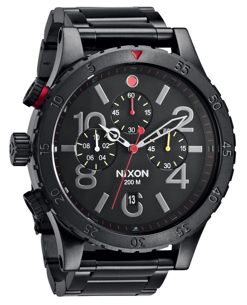 Nixon 48-20 Chrono Black Dial Black Ion-plated Men's Watch Men's Watch  A486-1320 - Watches of New Zealand