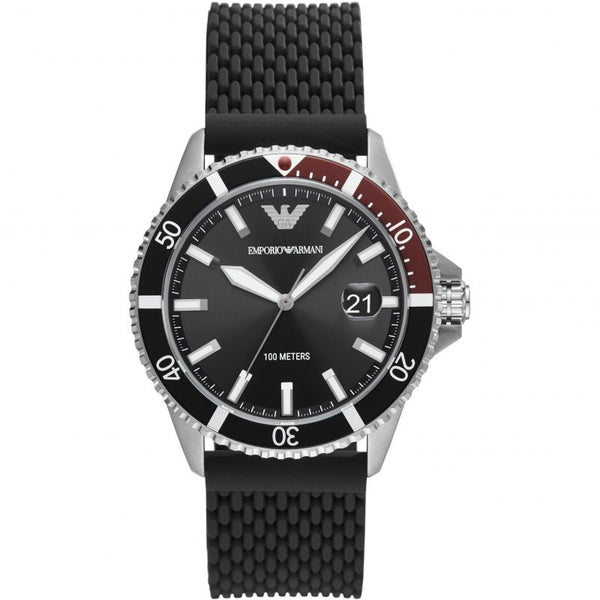 Emporio Armani Diver Black Dial Men's Watch  AR11341 - Watches of New Zealand