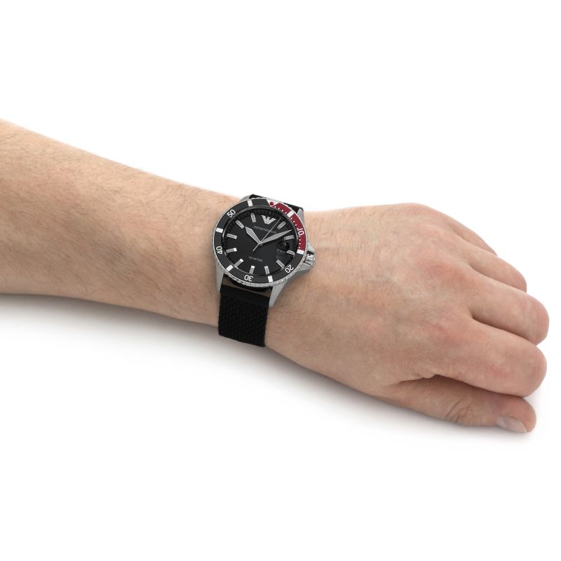 Emporio Armani Diver Black Dial Men's Watch AR11341 - Watches of New Zealand #5