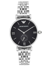 Emporio Armani Retro Black Dial Silver Men's Watch  AR1676 - Watches of New Zealand